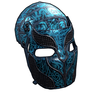 Brother Menagerry Amphibious Azul Metal Facemask - Rust skin